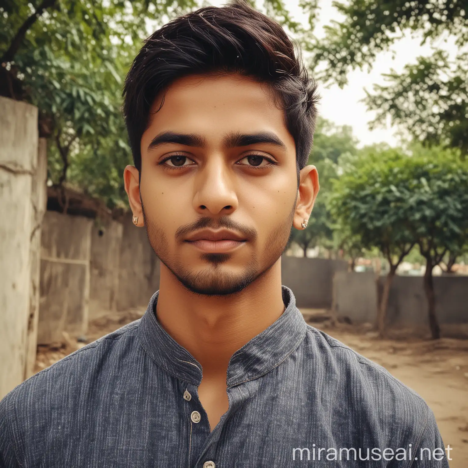 Stylish Young Indian Man Portrait in Urban Setting