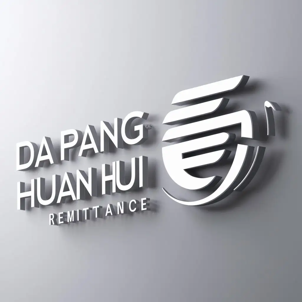 a logo design,with the text "da pang huan hui", main symbol:remittance,Moderate,be used in Finance industry,clear background