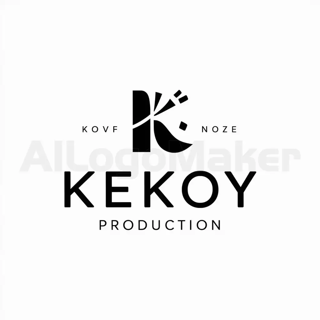 a logo design,with the text "KEKOY PRODUCTION", main symbol:KEKOY,Minimalistic,be used in Entertainment industry,clear background