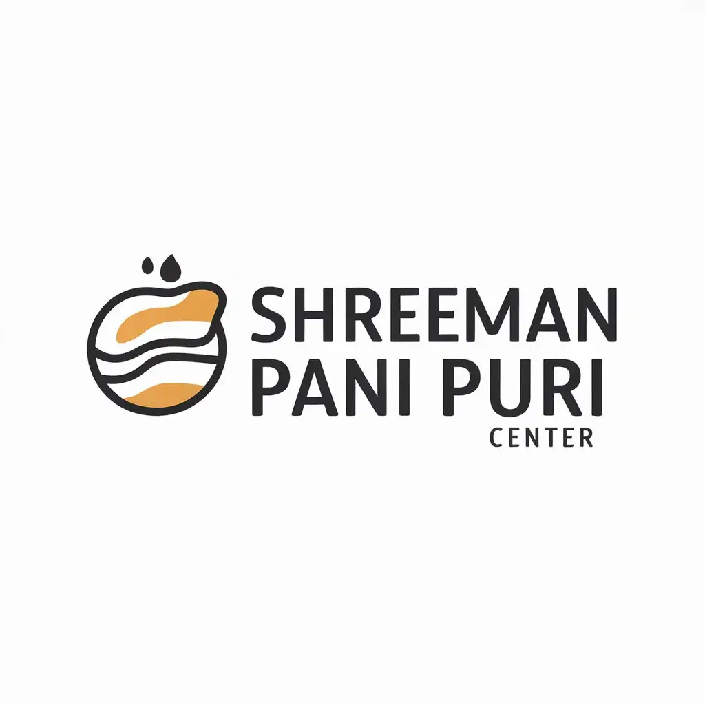 a logo design,with the text "Shreeman pani puri center", main symbol:Unique,Moderate,be used in Others industry,clear background