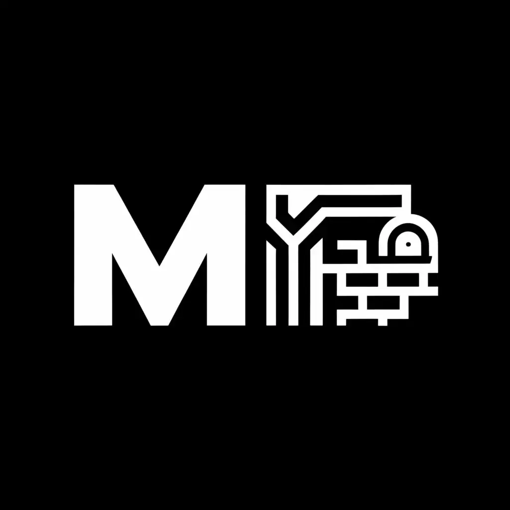 a logo design,with the text "MF", main symbol:construction, crane, Safety Helmet,Moderate,be used in Construction industry,clear background
