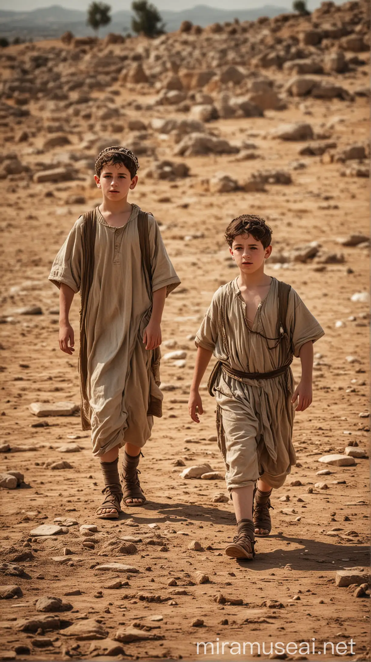 Ancient Jewish Boys in Field of Antiquity