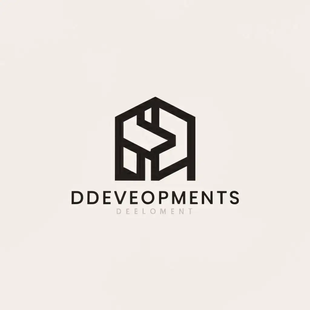 a logo design,with the text "SLA DEVELOPMENTS", main symbol:Black and white, buildings Villa, minilastic, line art,.,Minimalistic,be used in Real Estate industry,clear background