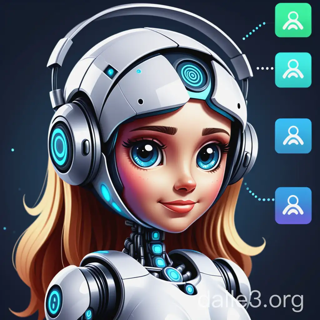 Design a chatbot mascot name Angie 