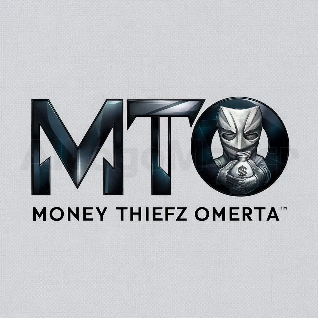 a logo design,with the text "money thiefz omerta", main symbol:mto,complex,clear background