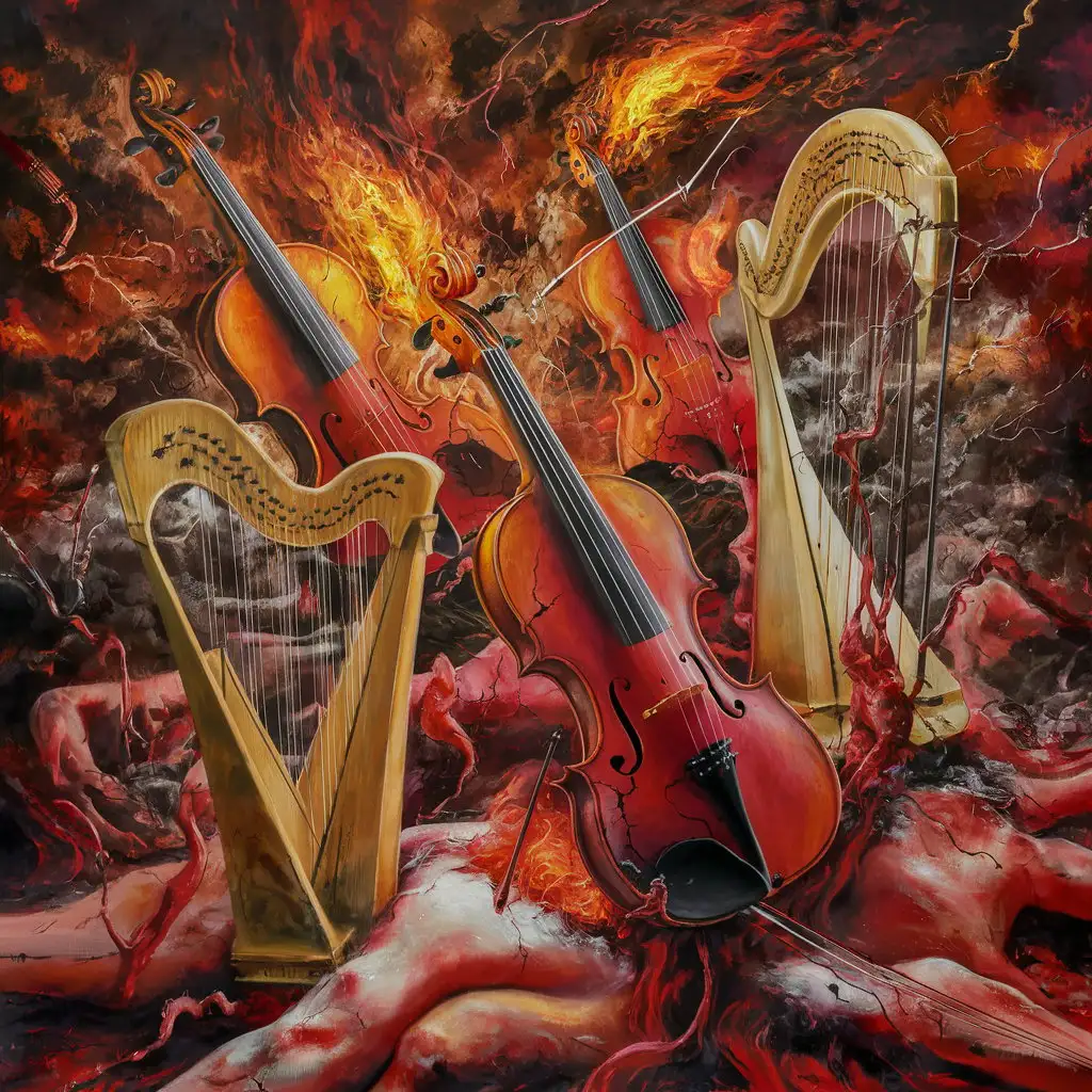 Musical Instruments in Fiery Melody