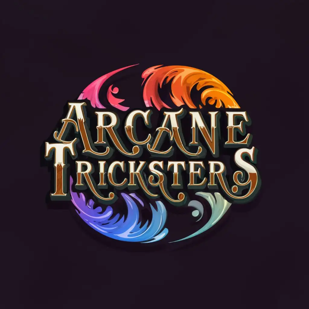 a logo design, with the text 'Arcane Tricksters', main symbol: A Magic Swirl, Moderate, be used in Entertainment industry, clear background