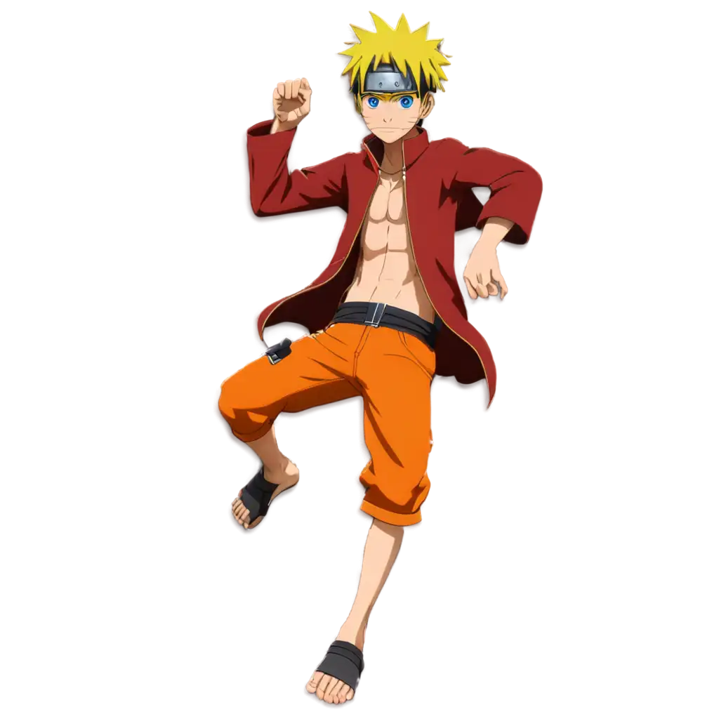 Transformative Naruto and Luffy Fusion PNG Image Uniting Two Iconic ...