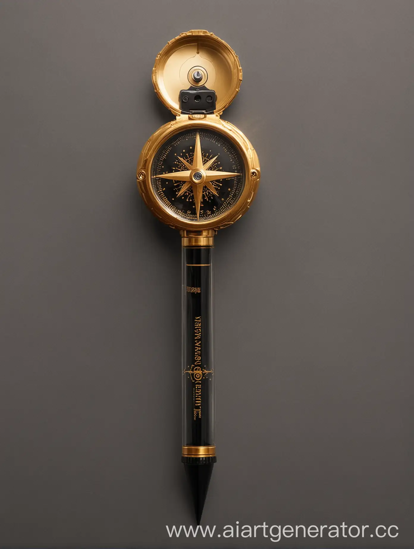 Black-and-Gold-Transparent-Lightstick-with-Compass-Design