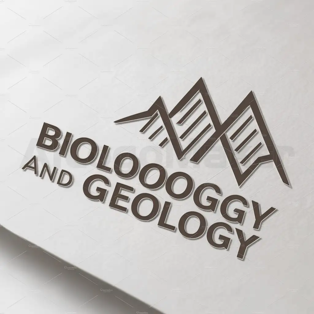 a logo design,with the text "Biology and geology", main symbol:Imagen related to the two sciences of biology and geology,Moderate,be used in Education industry,clear background