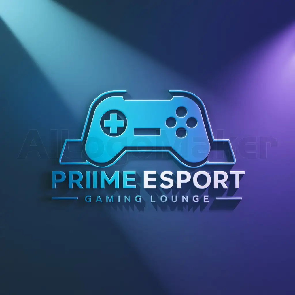 a logo design,with the text "Prime Esport Gaming Lounge", main symbol:Gaming pad,Moderate,be used in Entertainment industry,clear background