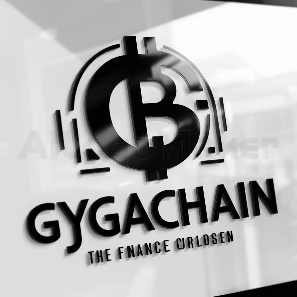 a logo design,with the text "GygaChain", main symbol:crypto news,Moderate,be used in Finance industry,clear background