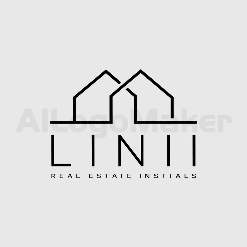 a logo design,with the text "LINII", main symbol:LINII,Minimalistic,be used in Real Estate industry,clear background