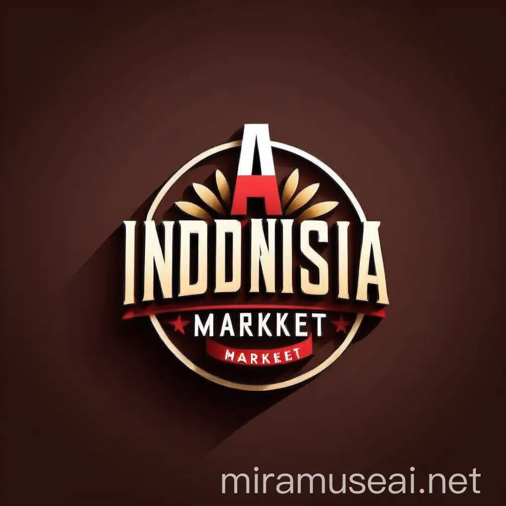 Indonesian Market Logo with Initial Letter Logo Type