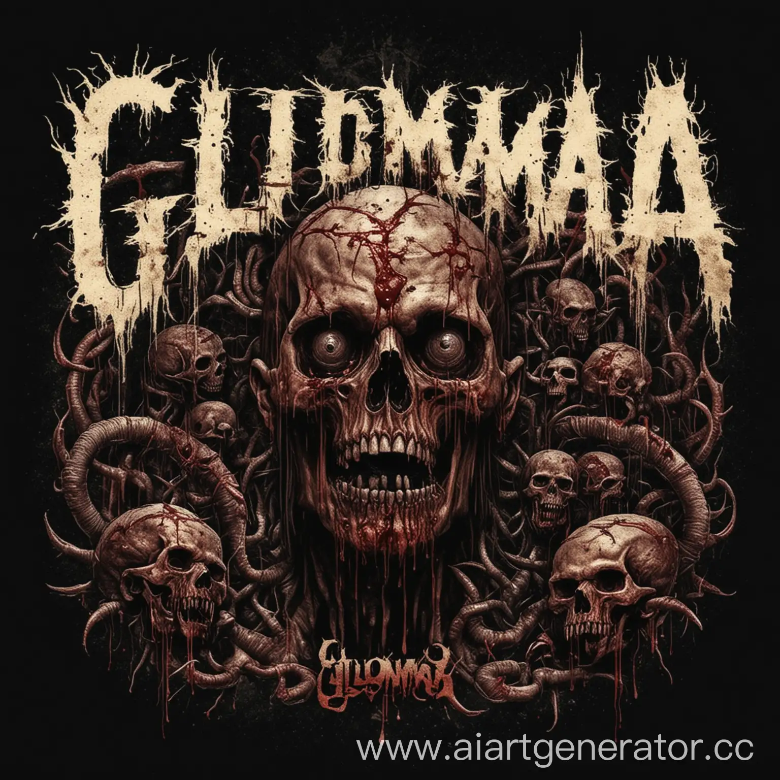 Unreadable-Logo-Design-for-Grindcore-Band-Glioma-with-Grotesque-and-Dark-Elements
