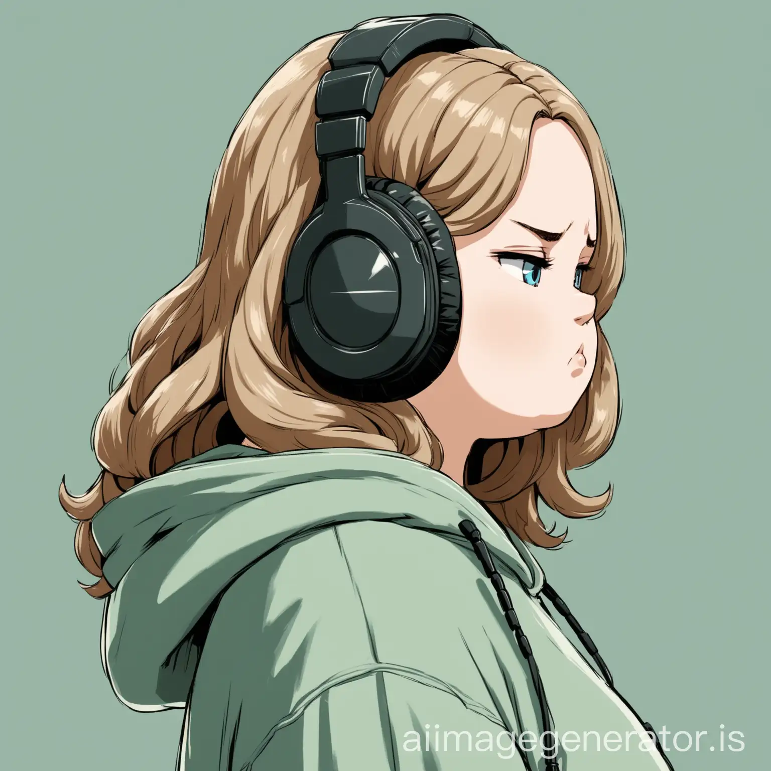 Moody-Teenage-Girl-in-Oversized-Sage-Green-Hoodie-with-Headphones
