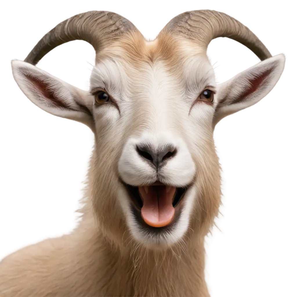 goat  smile face

