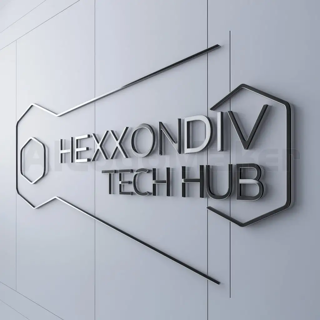 a logo design,with the text "Hexxondiv Tech Hub", main symbol:hexagon,Minimalistic,be used in Technology industry,clear background