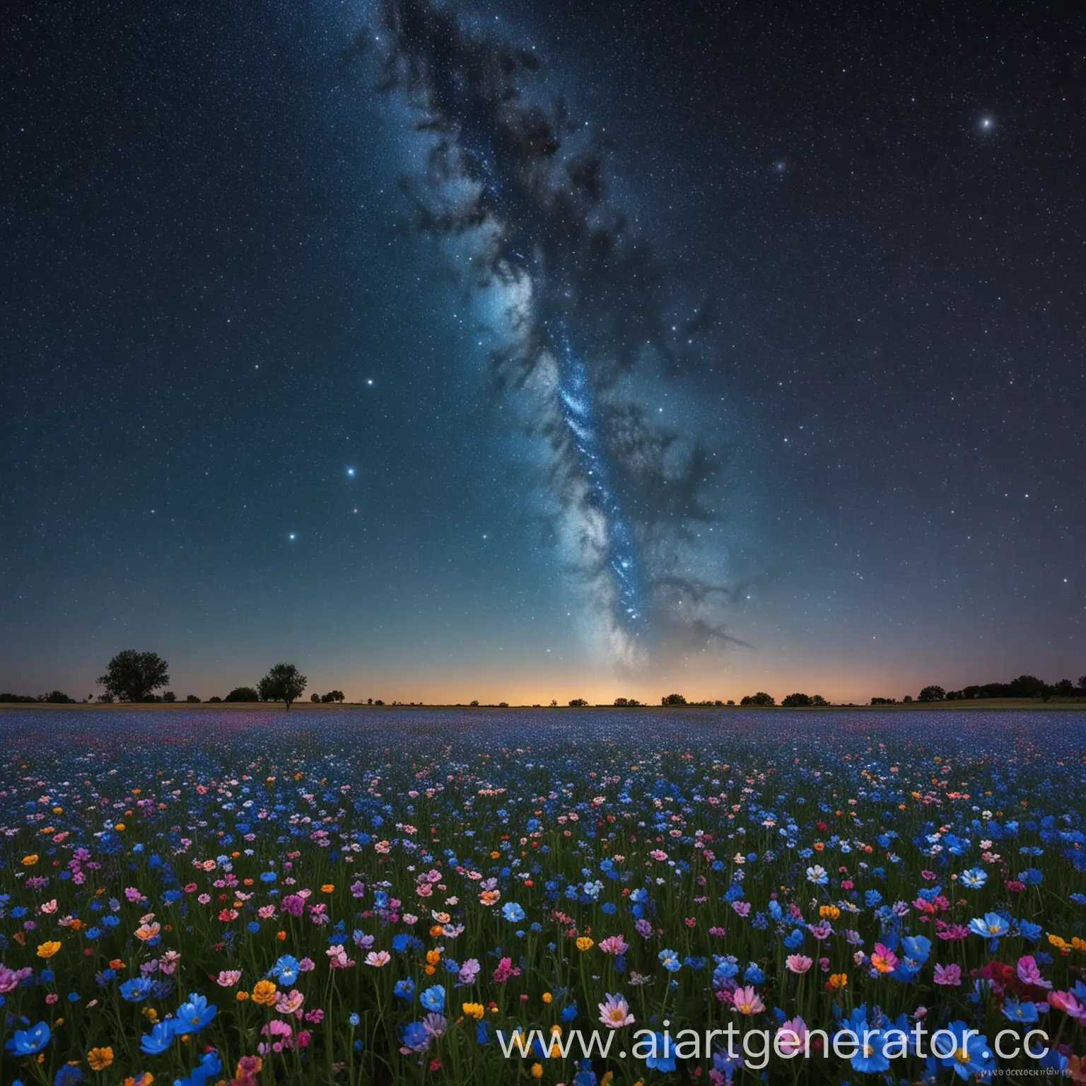 Mystical-Flower-Field-under-a-Billion-Stars-Enchanting-Nature-and-Celestial-Harmony