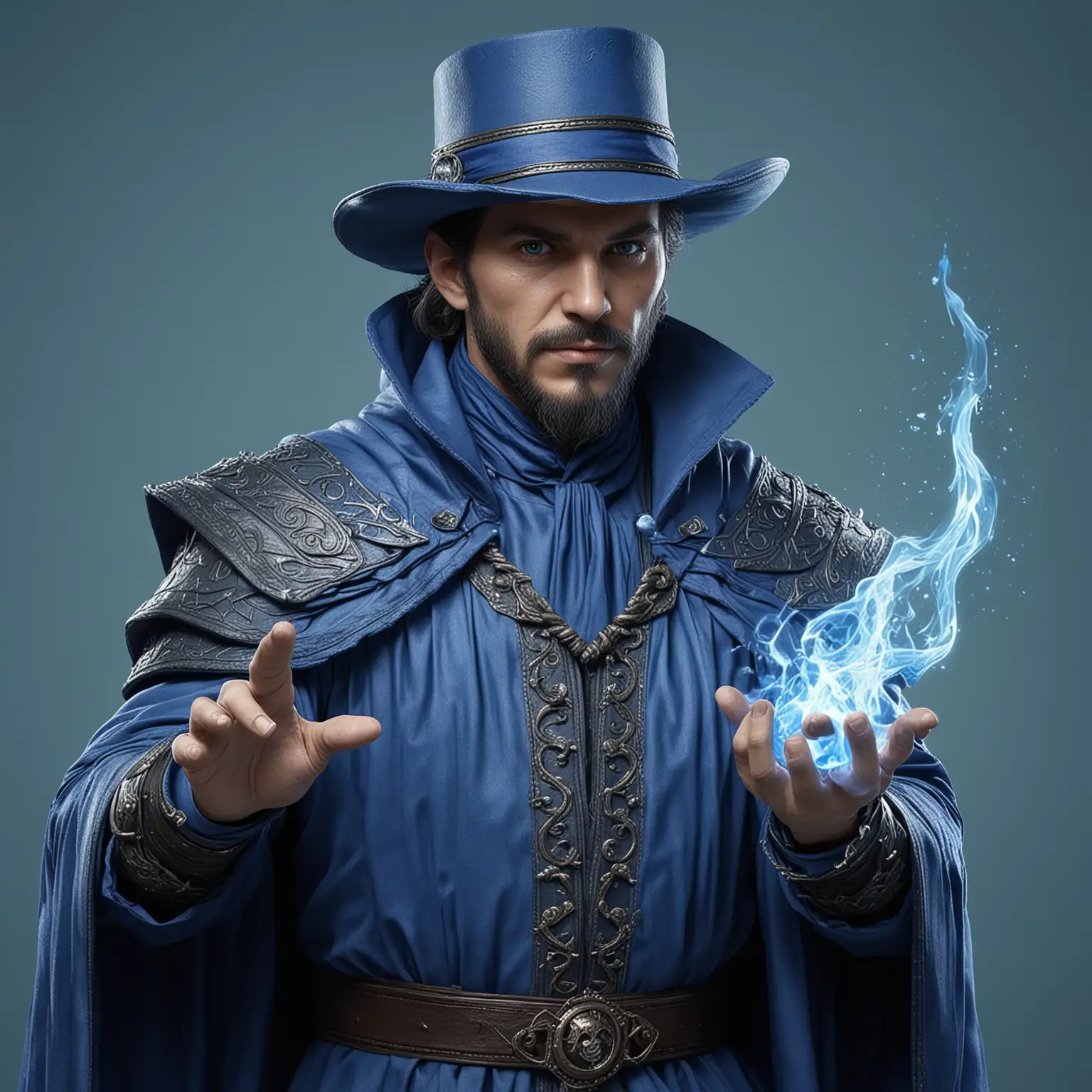 Blue Magician with Super Realistic Special Effects