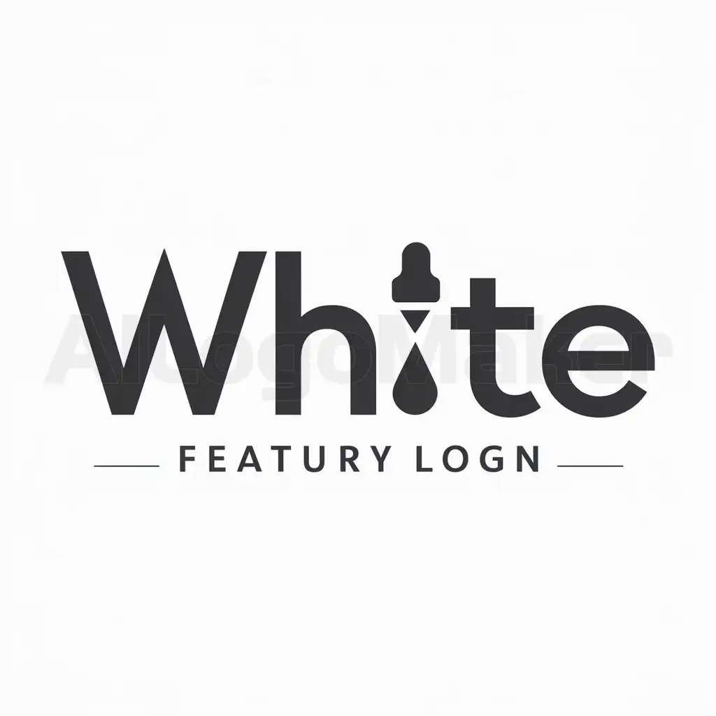 a logo design,with the text "White", main symbol:Dropper icon,Moderate,be used in Others industry,clear background