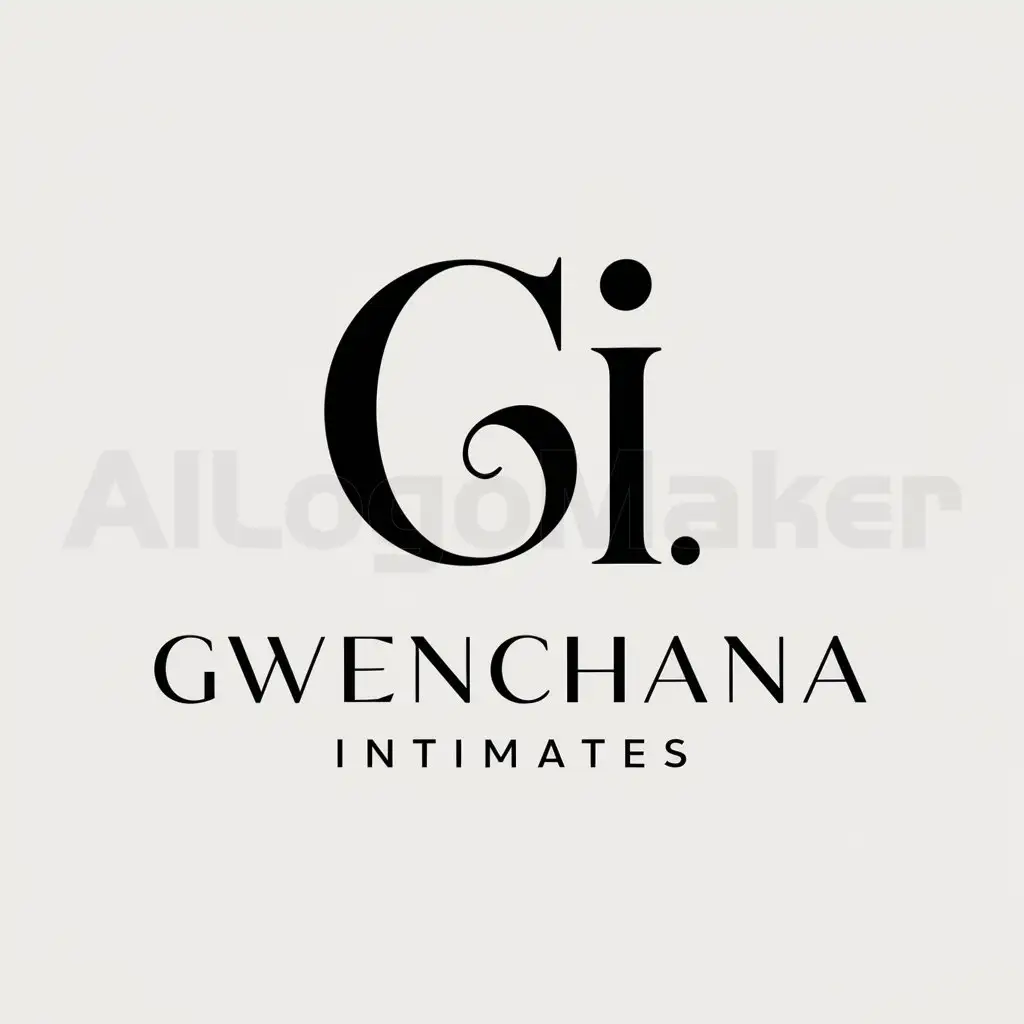LOGO-Design-For-Gwenchana-Intimates-Elegant-GI-Monogram-on-a-Clear-Background