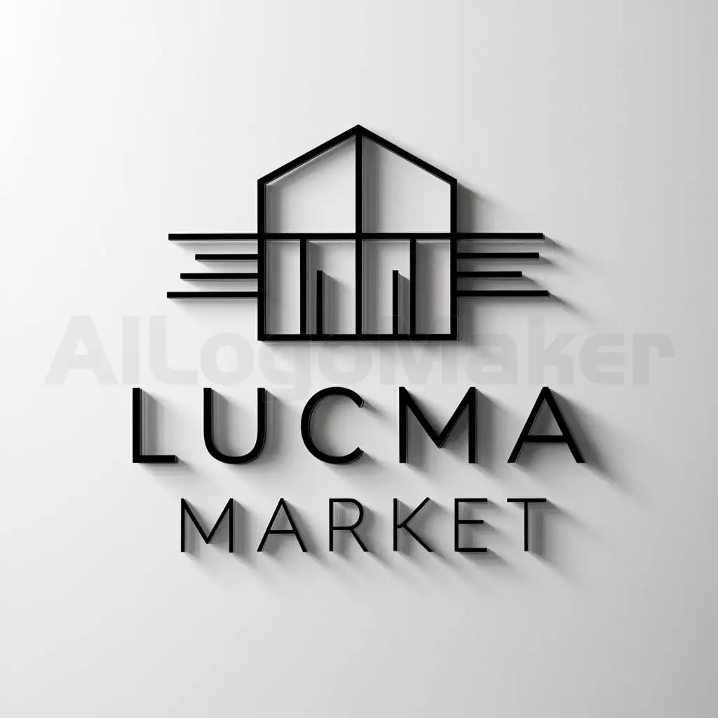 a logo design,with the text "Lucma Market", main symbol:Minimarket,Minimalistic,be used in Retail industry,clear background