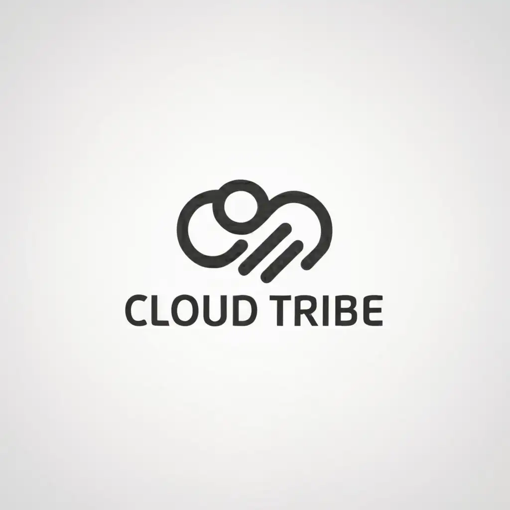 a logo design,with the text "Cloud Tribe", main symbol:Cloud,Minimalistic,be used in Finance industry,clear background