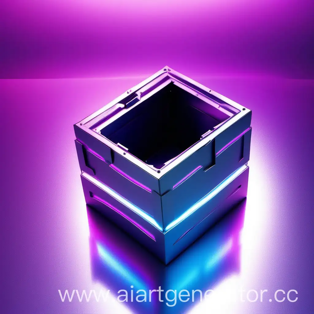 Open-Metallic-Box-Illuminated-by-Glaring-Neon-Lights