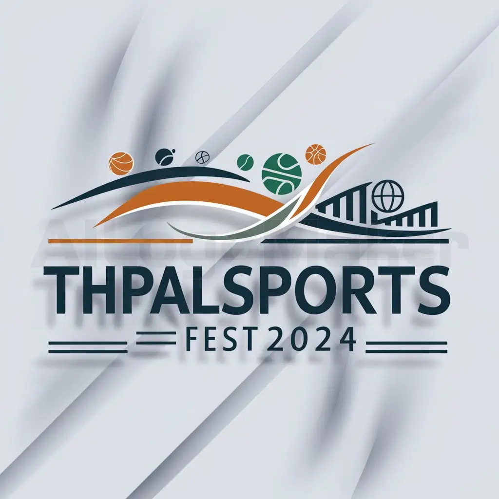 LOGO-Design-For-THPALSPORTSFEST2024-Dynamic-Sports-Theme-with-Basketball-Volleyball-Badminton-Table-Tennis-and-Lawn-Tennis-Elements