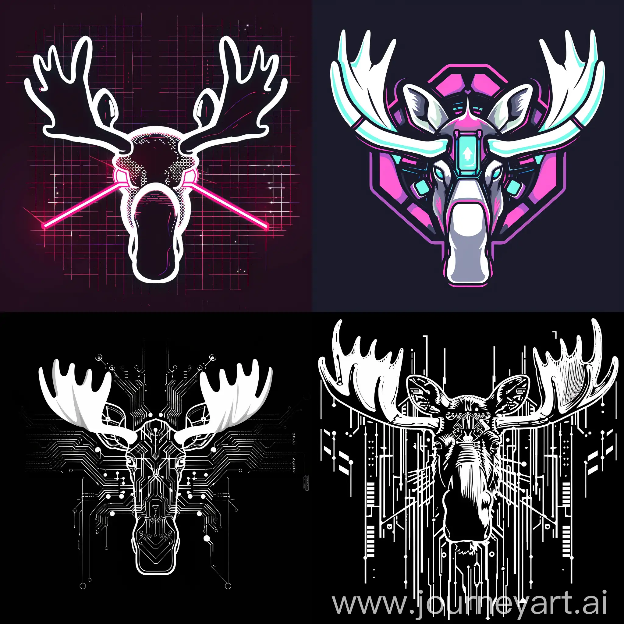 Surreal-Cyberpunk-White-Moose-Logo