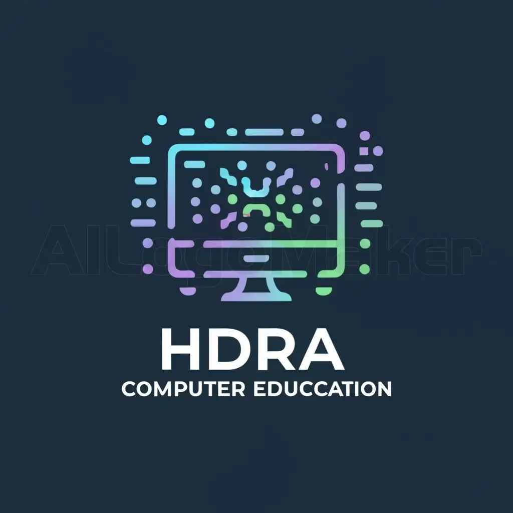 a logo design,with the text "Hydra Computer Education", main symbol:computer,Moderate,clear background