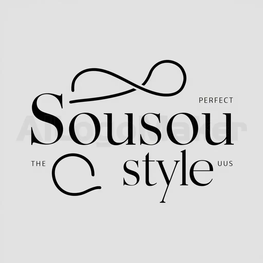 a logo design,with the text "SouSou Style", main symbol:embroidery thread,Moderate,be used in clothes industry,clear background