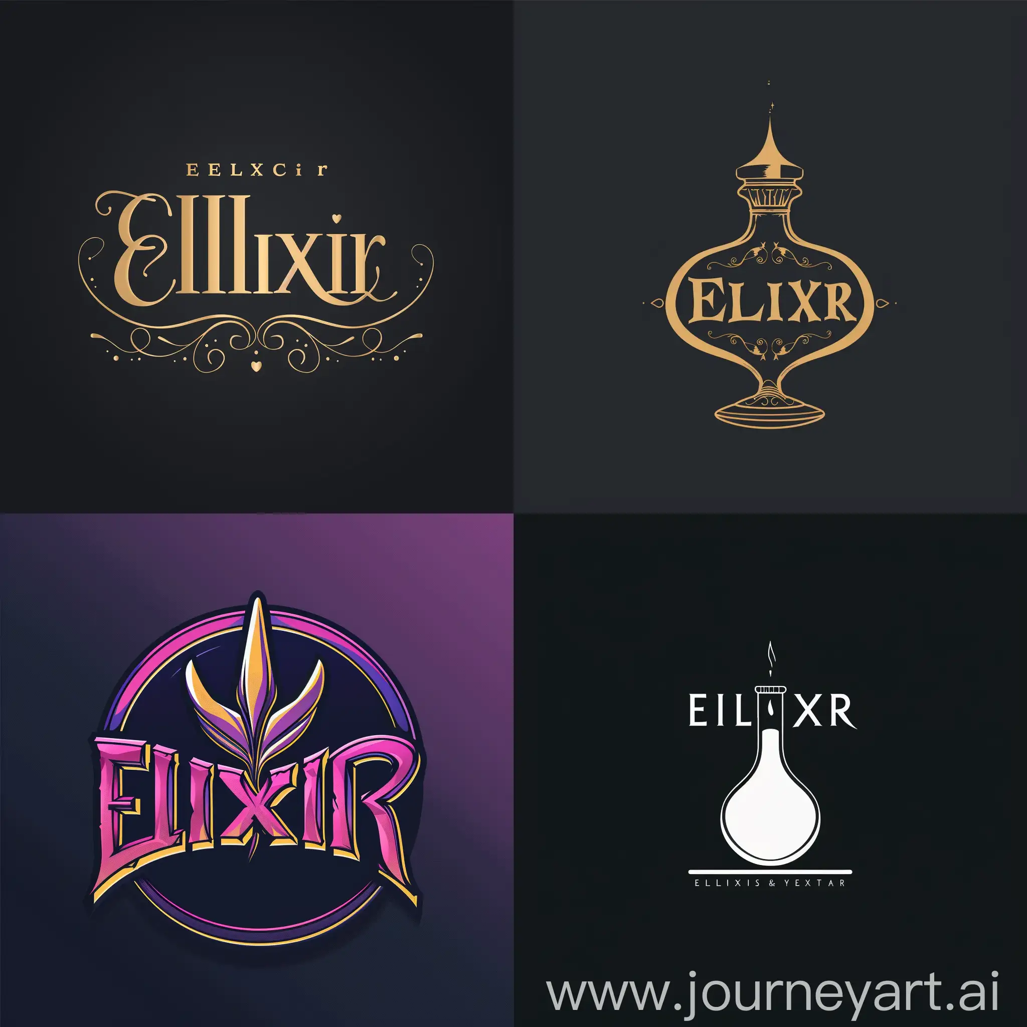 Vibrant-Elixir-Word-Logo-Design
