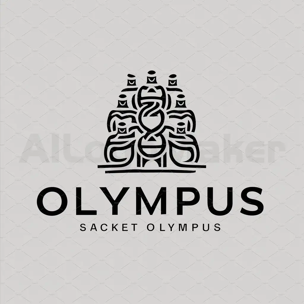 a logo design,with the text "Olympus", main symbol:Twelve God of Mythology Yunani that called olympus,complex,be used in Jacket Logo industry,clear background
