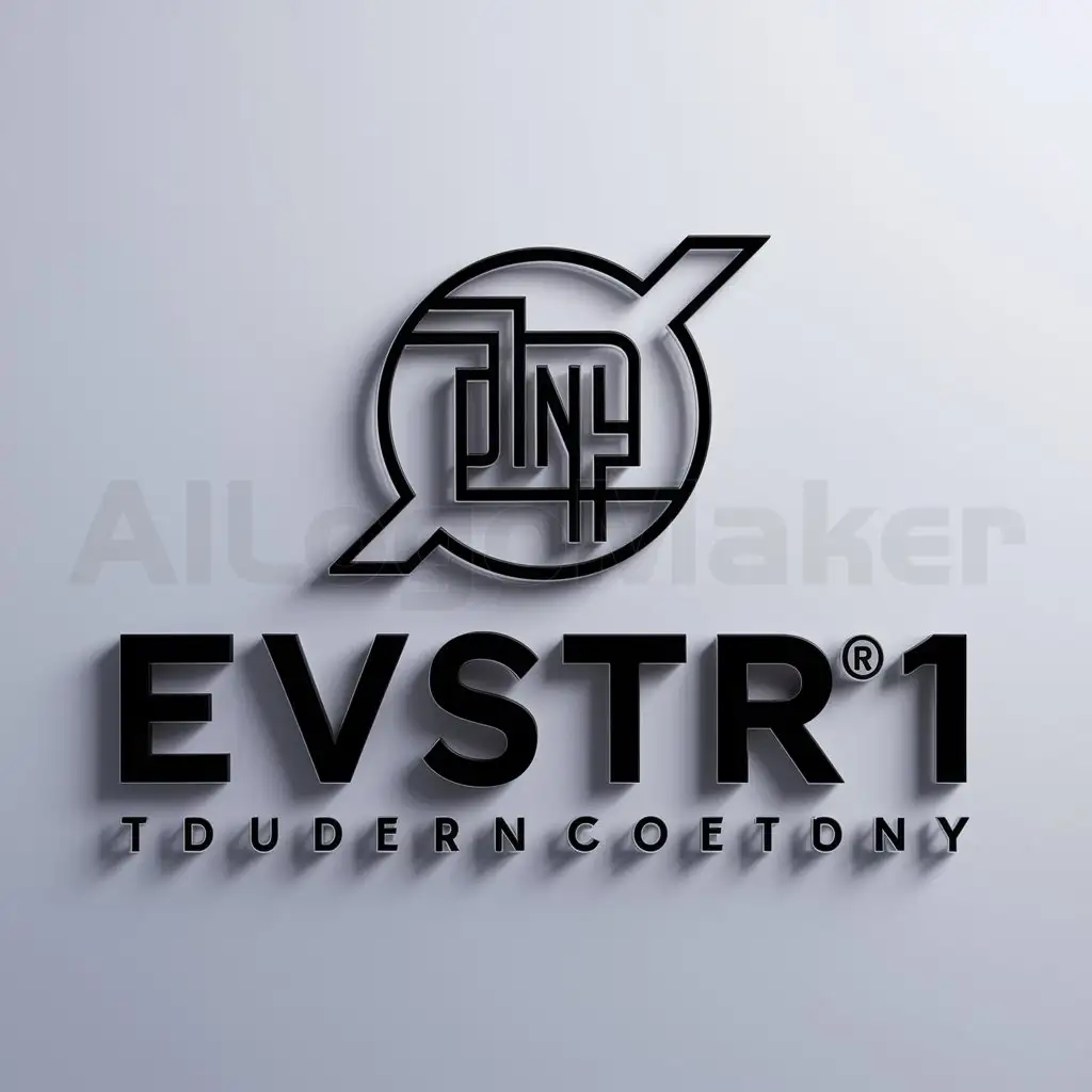 a logo design,with the text "EVSTR1", main symbol:DnP,complex,clear background