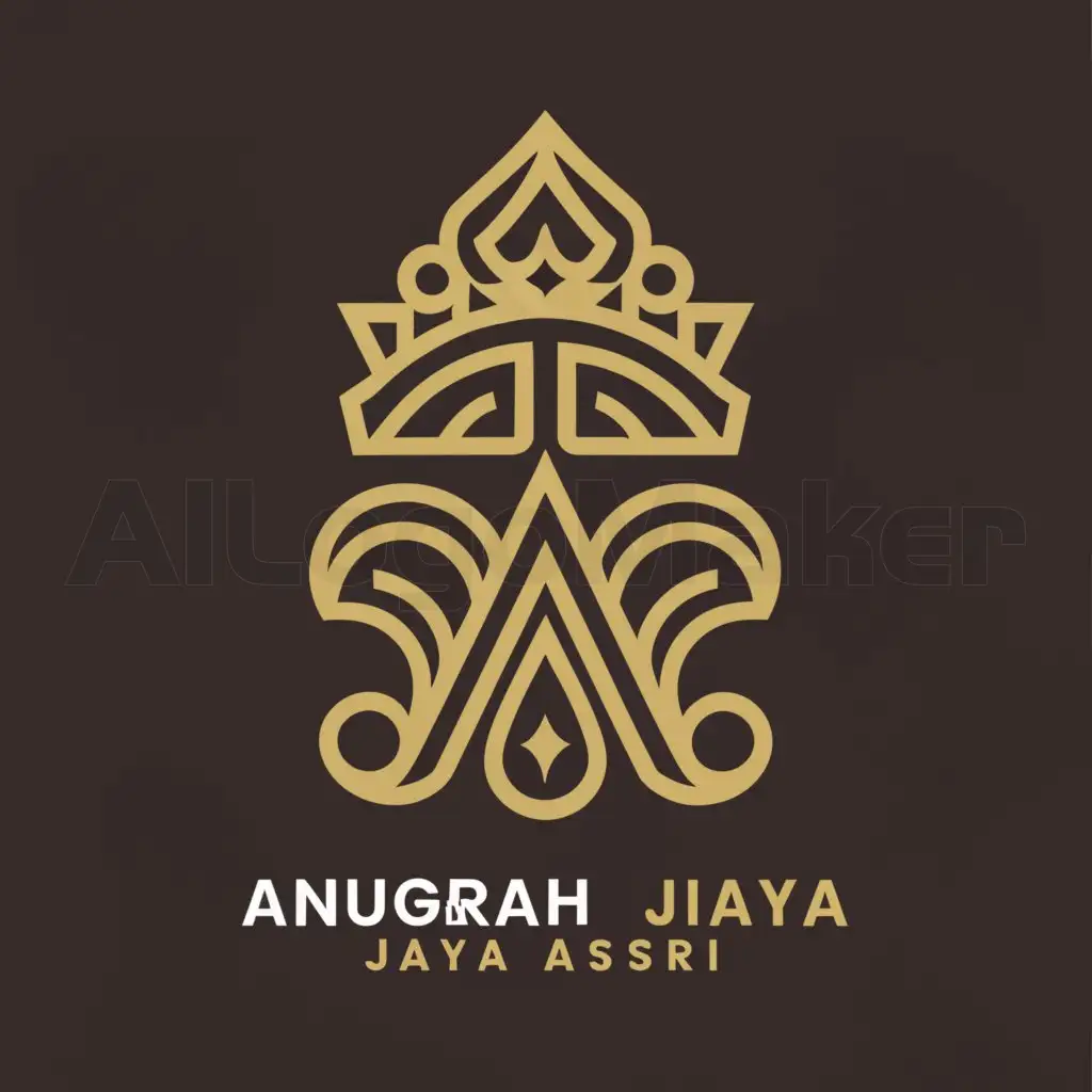 a logo design,with the text "ANUGRAH JAYA ASRI", main symbol:A,Moderate,be used in Real Estate industry,clear background