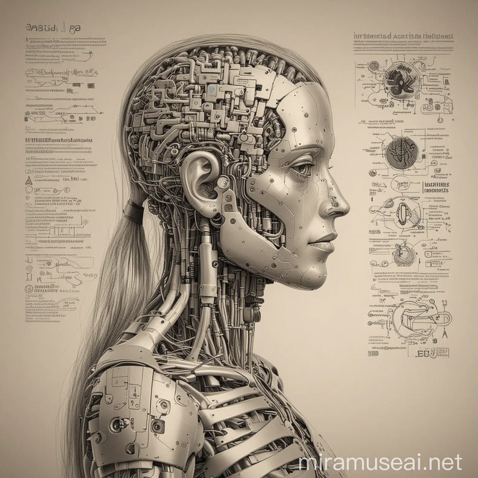 Dibujo sobre inteligencia artificial en la salud