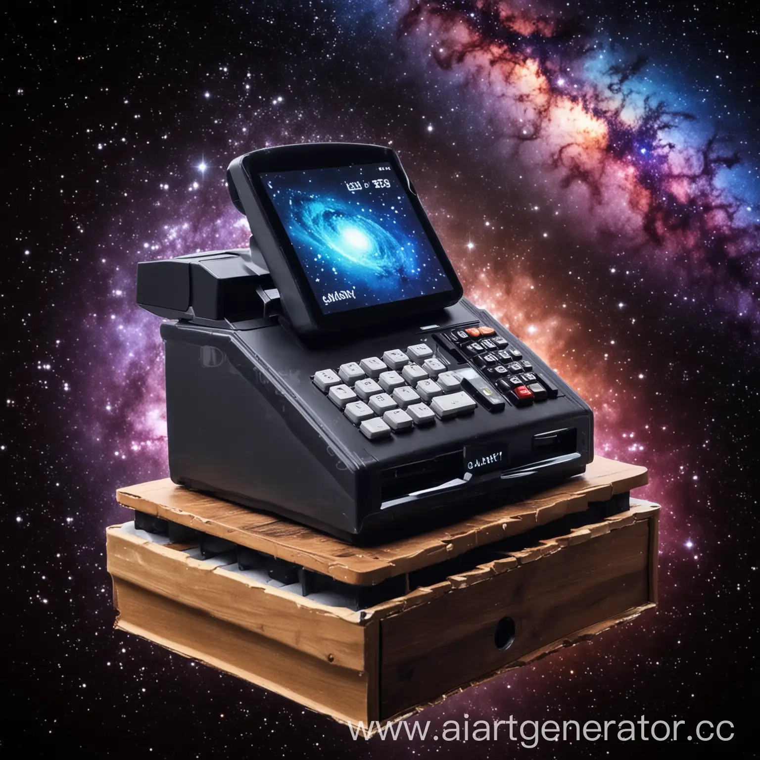 Colorful-Galaxy-with-Cash-Register-Symbol