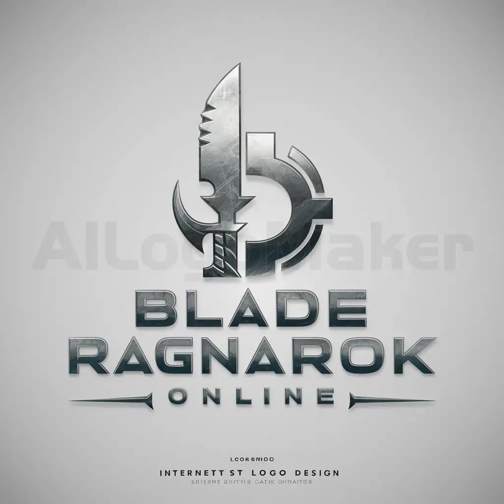 a logo design,with the text "Blade Ragnarok Online", main symbol:Blade,Moderate,be used in Internet industry,clear background