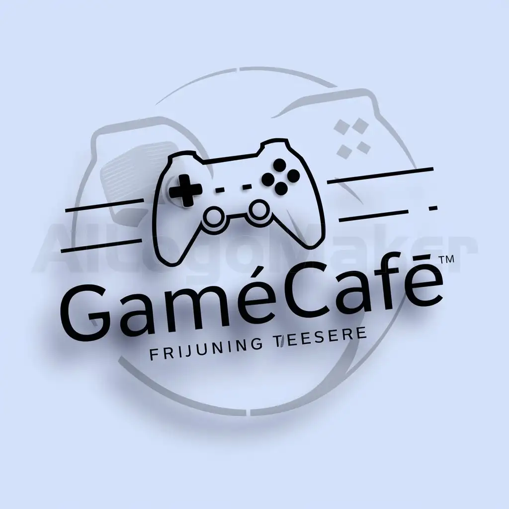 a logo design,with the text "GameCafe", main symbol:controller,Moderate,clear background