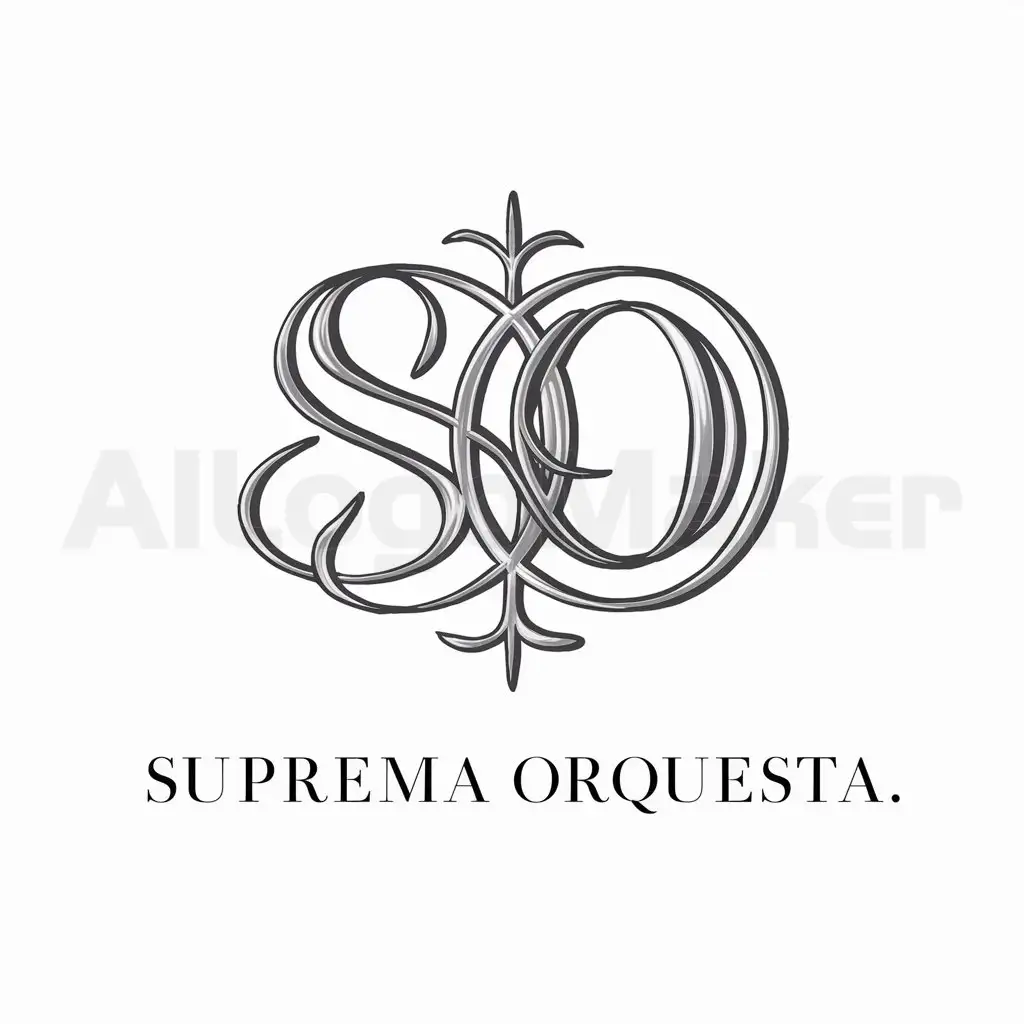 a logo design,with the text "SUPREMA ORQUESTA", main symbol:SO,complex,be used in Entertainment industry,clear background