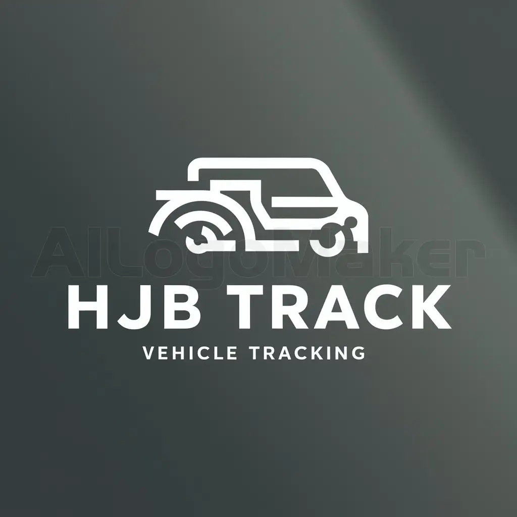 a logo design,with the text "HJB TRACK", main symbol:logo d'une entraprise de tracking vehicule,Moderate,clear background