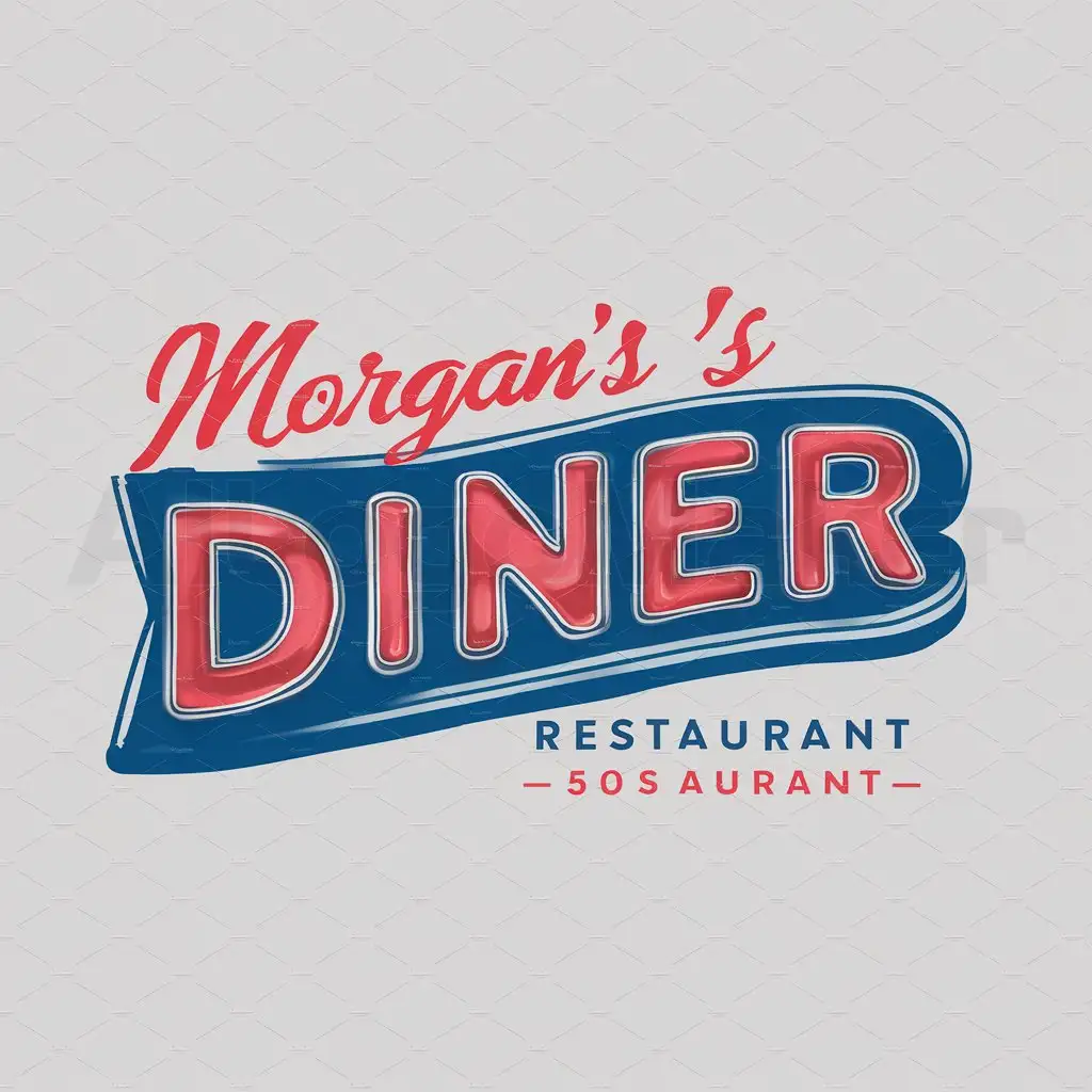 a logo design,with the text "Diner", main symbol:1950s, Morgan’s,Moderate,be used in Restaurant industry,clear background