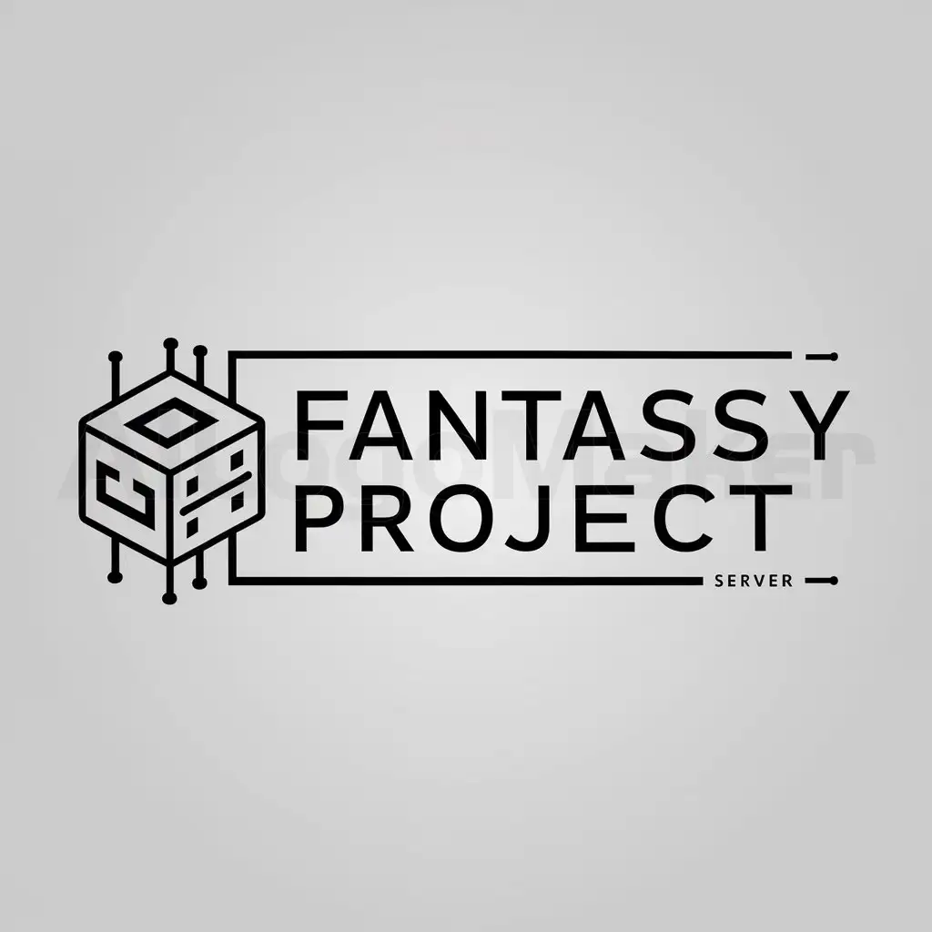 a logo design,with the text "Fantasy Project", main symbol:Server for minecraft,Moderate,be used in Others industry,clear background