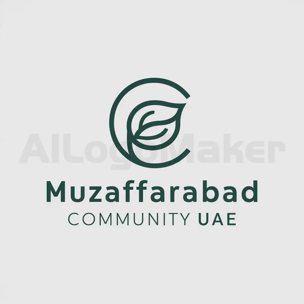 a logo design,with the text "MUZAFFARABAD COMMUNITY UAE", main symbol:COMMUNITY,Moderate,be used in Nonprofit industry,clear background