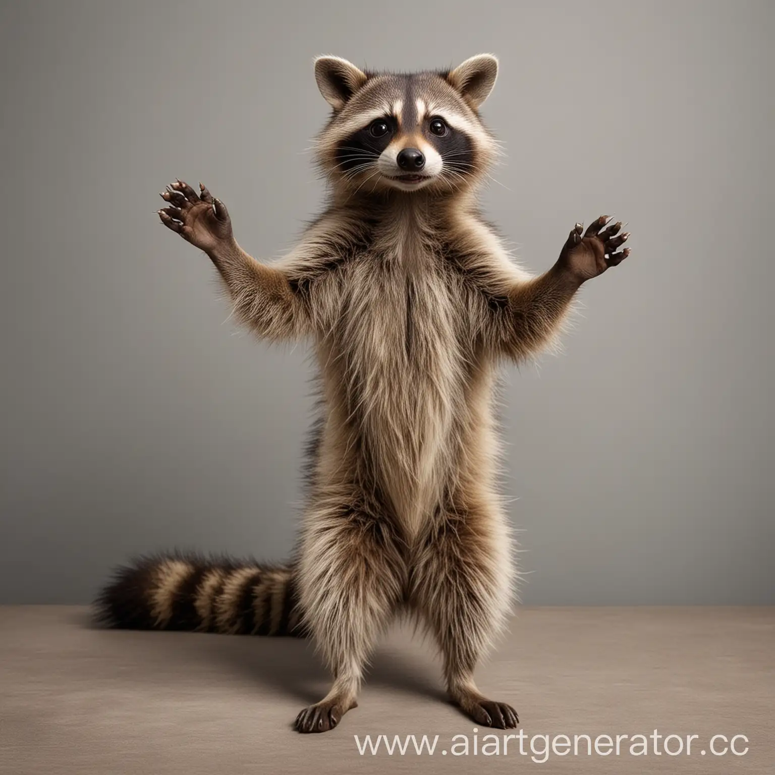Curious-Raccoon-with-Raised-Paws