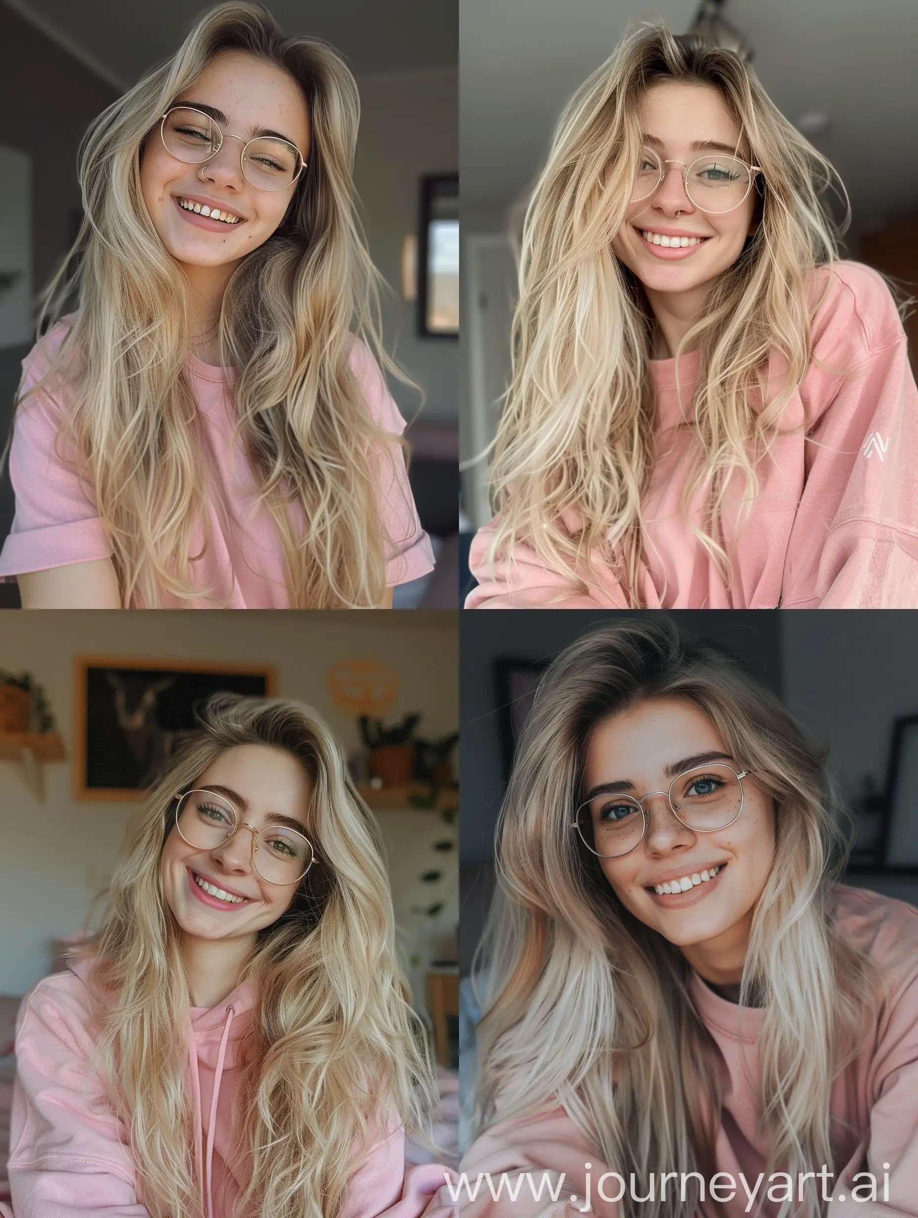 Smiling-22YearOld-Influencer-in-Natural-Makeup-and-Pink-Clothing