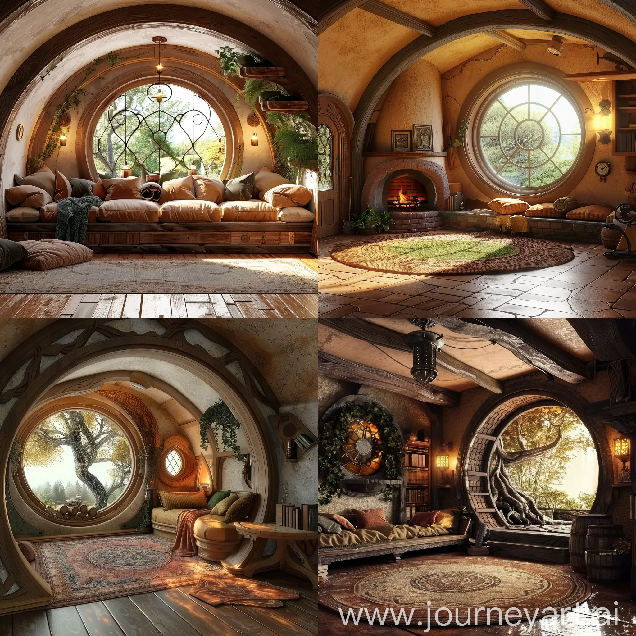 Middleearth-Style-Living-Room-in-Golden-Hour-Ambiance