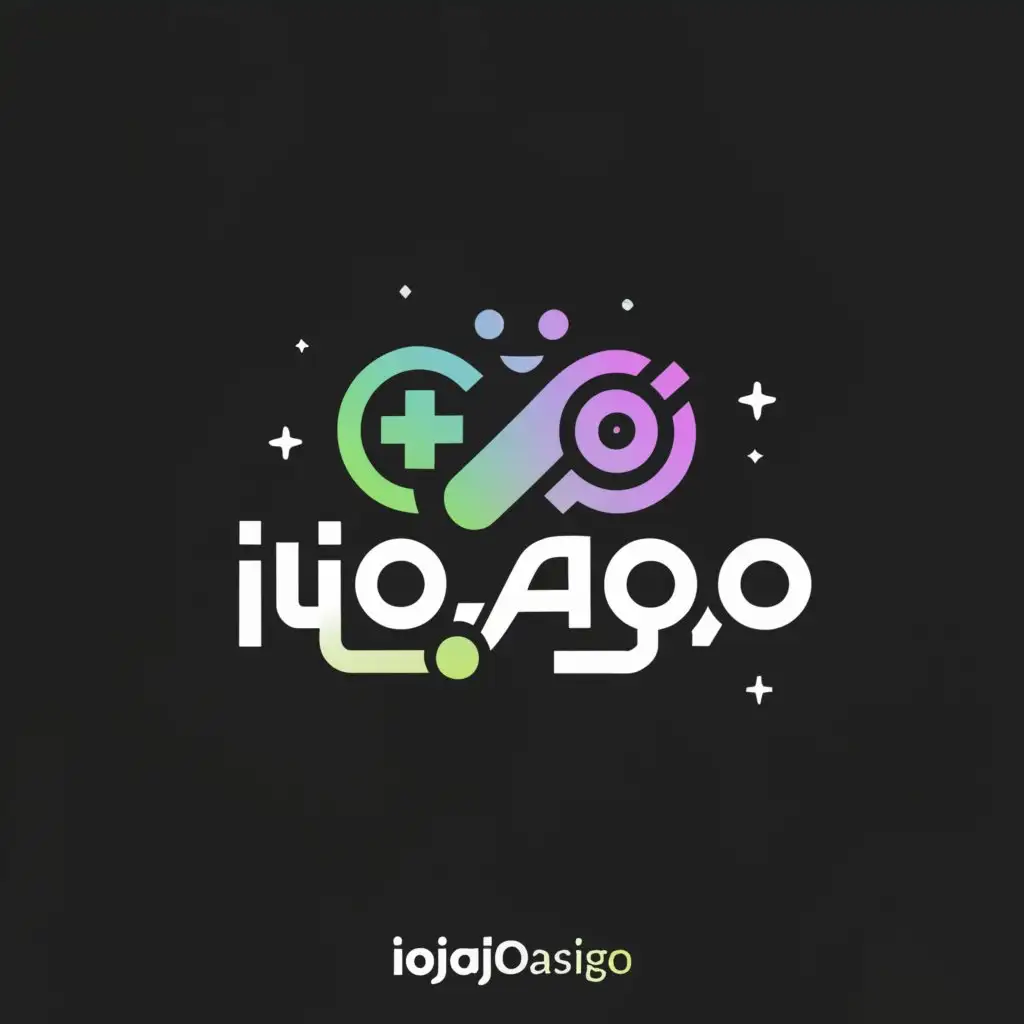 a logo design,with the text "Ioiojajo", main symbol:Game,Anime,TV,Minimalistic,clear background